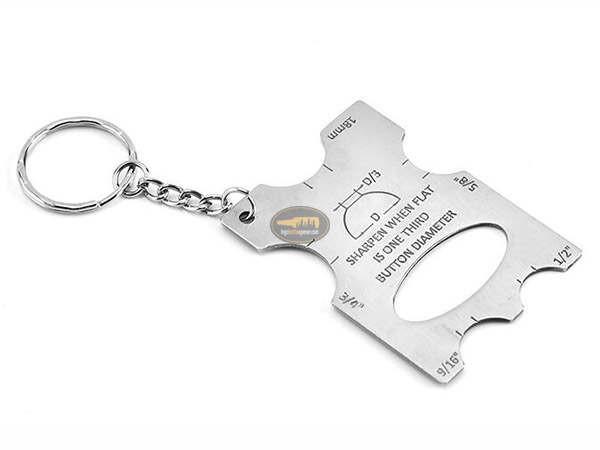 Cheap Promotion Gift Stainless Steel Innovative Credit Card Ruler Brushed Metal Bottle Opener Key Ring