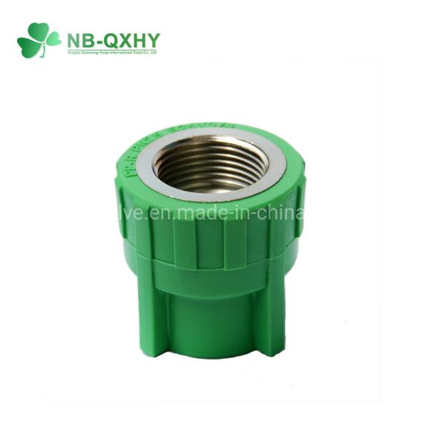 NB-QXHY Conexão de solda 90 graus PP-R Cotovelo de latão com chapa