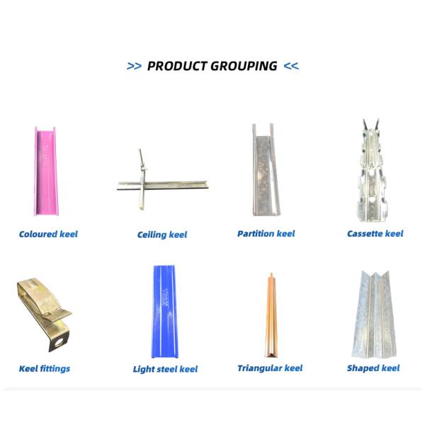 Customized Ceiling Profile Steel Metal Furring Channel C Stud U Track For Suspended Ceiling Grid