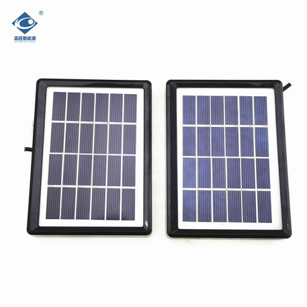 o vidro transparente do painel solar ZW-1.1W-6V da eficiência elevada de 6V 1.1W laminou