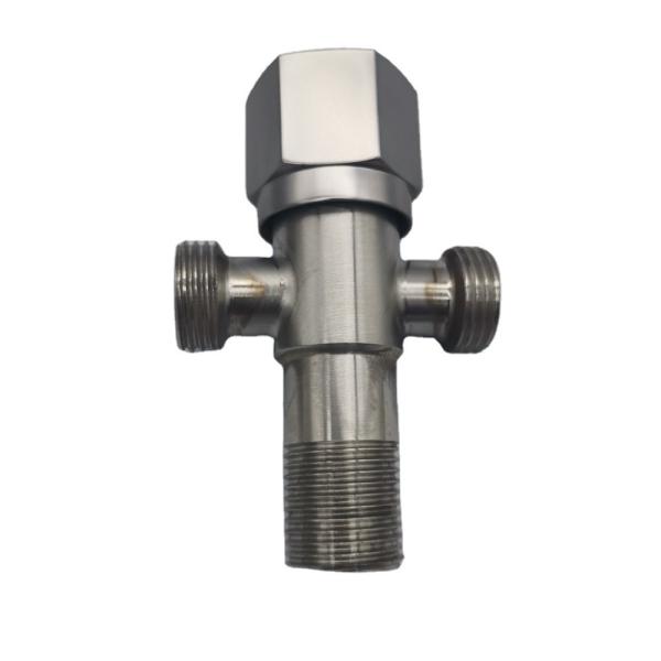 Angle Valve Multifunction Stainless Steel 3Ways T Valves for Bathroom Engineering