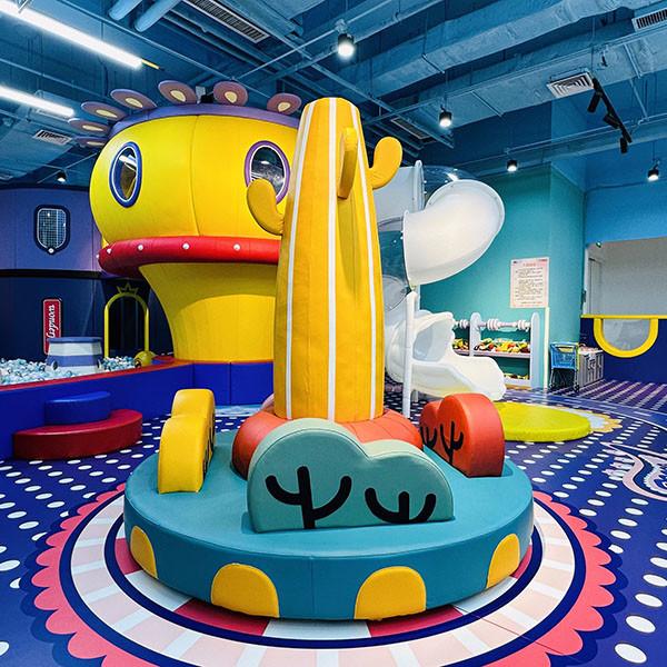 Kids Rotating Soft Padded Revolving Rides Indoor Playground Equipment