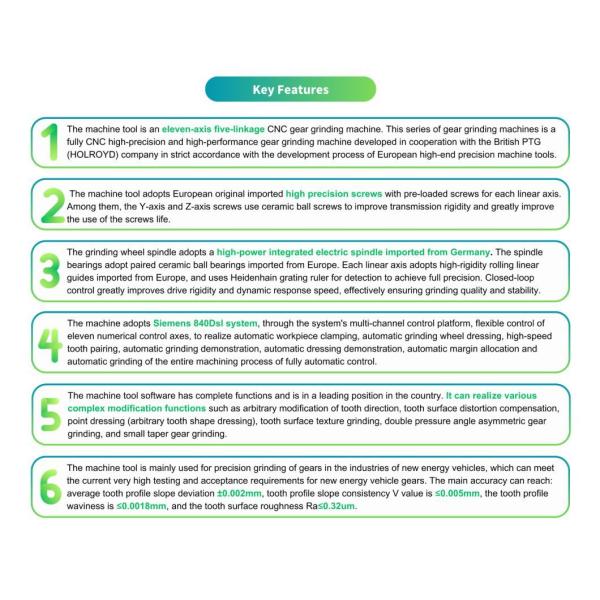 Precision CNC Worm Wheel Gear Grinding Machine YS7232G Customized Request Option