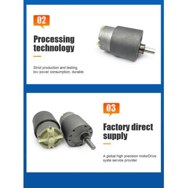 China Wholesale Micro DC Motor FT-37RGM500 5V 6V 12V 4-700rpm Spur Gear Motor for Intelligent Pet Equipment Machine