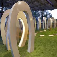 Custom Public Outdoor Modern Decorative Steel Sculpture Metal Statue Manufacturer/Factory