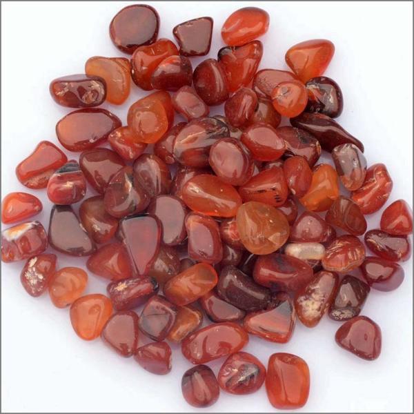Polished Natural Crystal Red Agate Carnelian Tumble Gravel Stones for Feng Shui
