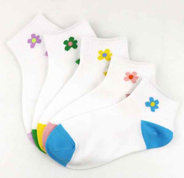 Breathable Colorful Ankle Socks Cotton Knitting Sock Flower Girl Socks or tights