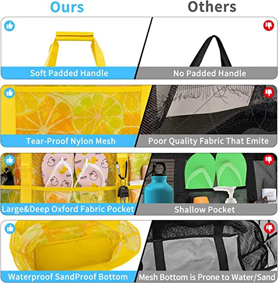 Impression de motifs personnalisés Sac de plage plus grand étanche à 9 poches