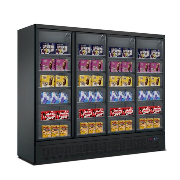 Supermarket 2077L Beverage Showcase Cooler Single-Temperature Refrigeration Equipment Glass Door Cooling Display Equipment