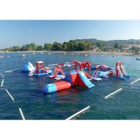 Parc gonflable rouge et bleu d'Aqua, parc gonflable de sports de bâche de PVC de 0.9mm