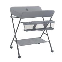 Customize Logo commercial baby changing table Nursery Diaper Organizer with Wheels