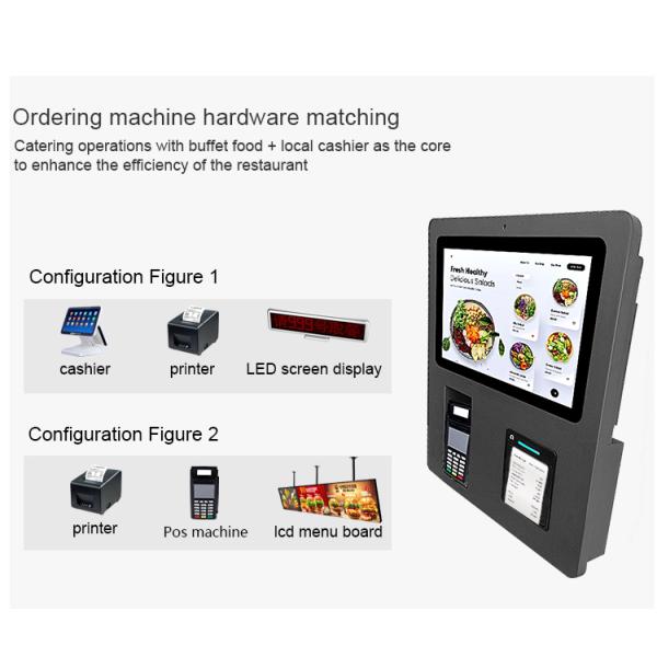 Киоск Cashless собственной личности камеры распознавания лиц приказывая в ресторане 15,6 дюйма