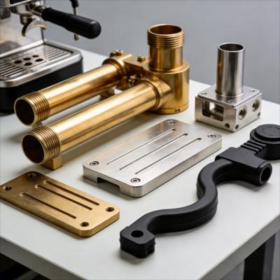 Coffee Machine CNC Machining Brass Parts High Precision Sandblasting