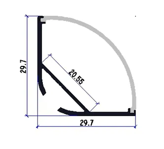 IP44 Rated LED Aluminum Profile with Frosted Glass Shade and Customizable Length for Suspended LED Lighting