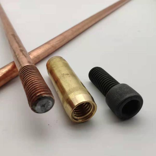 Diameter 8mm-20mm Copper Clad Earth Rod Threaded With Driving Heads