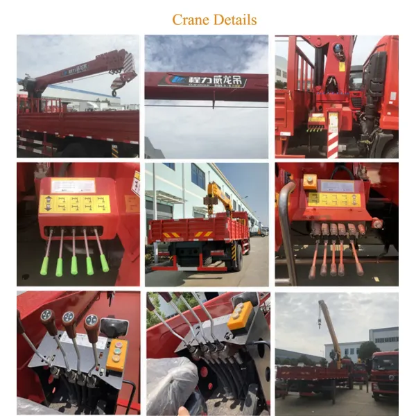 Flatbed 5 Ton Truck Mounted Crane Dongfeng Hydraulic Telescopic Boom Crane
