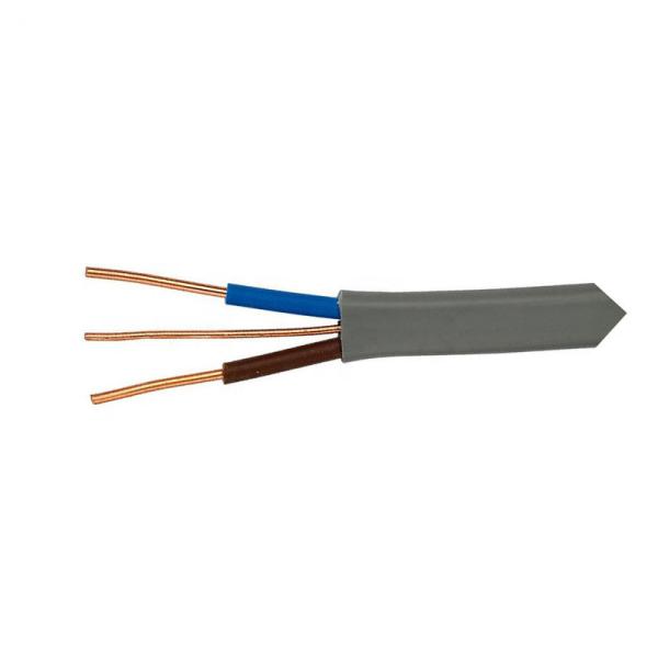BS6004 624-Y copper wire PVC insulated PVC sheathed Flat Twin and Earth BVVB electrical cable