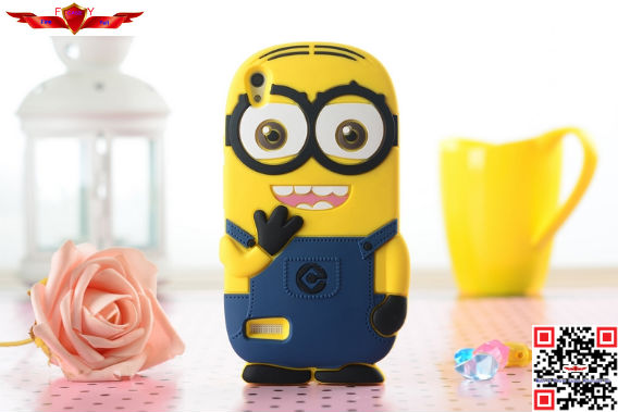 New Hot Selling Fashion Cartoon Silicone Case For Huawei Ascend P6 High Quality