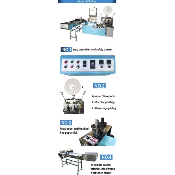High Speed Multi-cutters Drinking Straw Single Piece Wrapping Automatic Line Paper Packing Machine