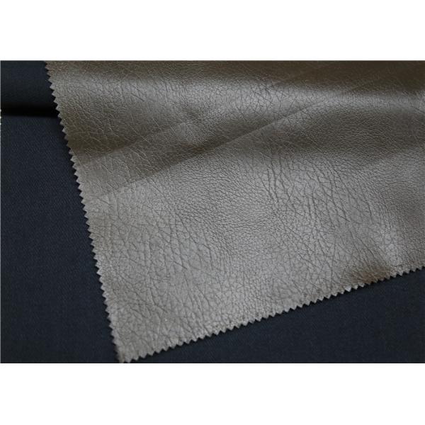 Embossed Brown Garment Leather Fabric 50% Viscose 50% Polyster 0.75 Mm Thickness