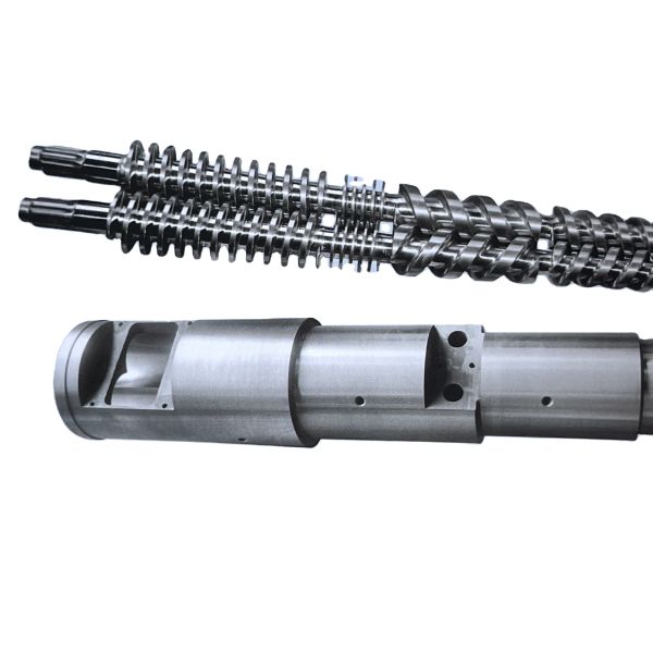 5kw Barrel Heating Power Conical Double Barrel and Screw 55/120 Combination Featuring Nitriding and Chrome Plating Surface Treatment Engineered for Polymer Extrusion