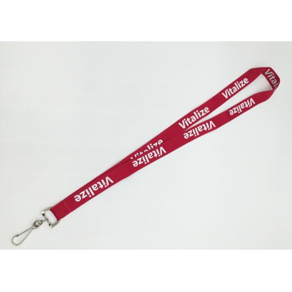 Single Personalized Lanyards , Exhibition Event School Lanyard With Bulldog Clip 