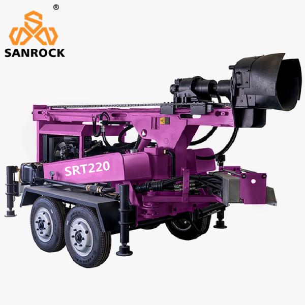 Trailer Mounted Water Well Drill Rig Hydraulic Bore Hole Deep Well Drilling Equipment