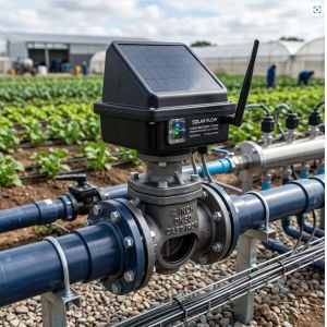 2 Inch Solar-powered WiFi Butterfly Valve Cast Iron Heavy Duty for Intelligent Farm Water Supply
