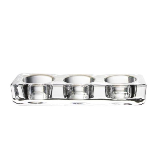 Factory Custom Clear Transparent Candle Holder with 3 Tealight Set for party wedding decoration
