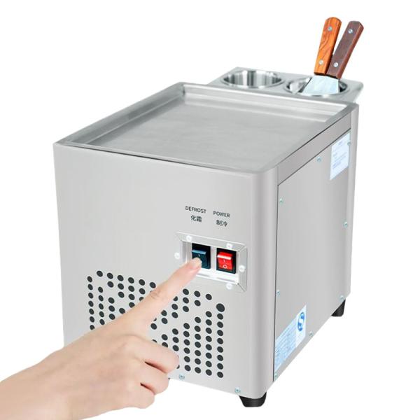 Rolled Fried Ice Cream Roll Making Machine Fried Ice Cream Cold Plate Machine