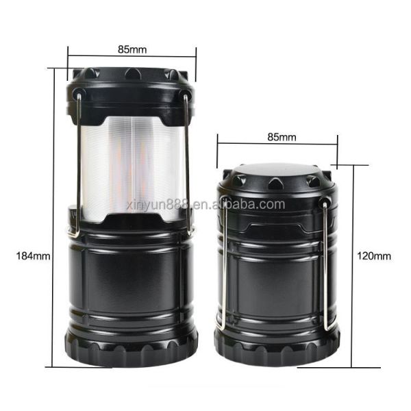 2023 New Telescopic Convenient Hook Lantern Dual Color Flame Flashing Torch Lantern Classic Mini Tent Light