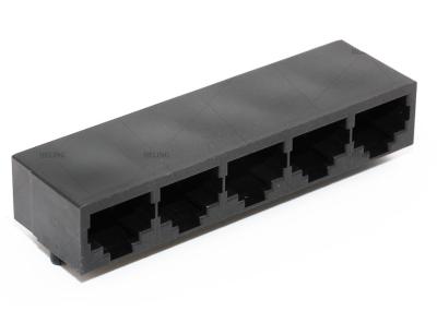 Multi cor Unshielded 1 x 5 de Jack Black do porto RJ45 com passo terminal de 1,27 milímetros