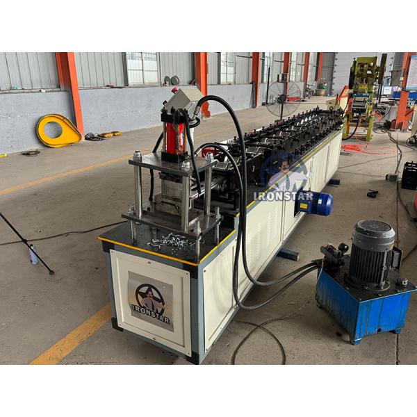 Perforated rolling shutter door roll forming line in Venezuela