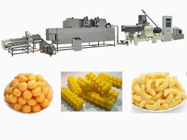 Fully Automatic Corn Puff Corn Extruder Machine / potato chips maker machine