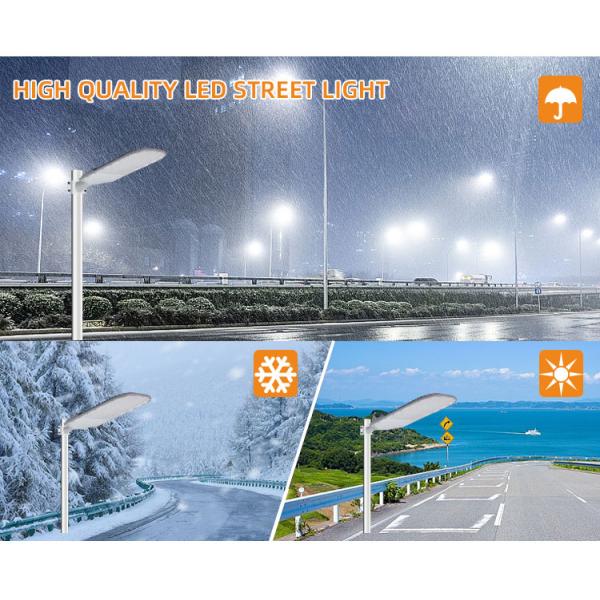 Éclairage de rue LED alimenté par Smart Mains, corps en alliage d'aluminium, étanche à l'eau IP65, puces LED de marque, allumage/arrêt automatique la nuit, économie d'énergie, idéal pour les artères urbaines, les parcs industriels, les campus