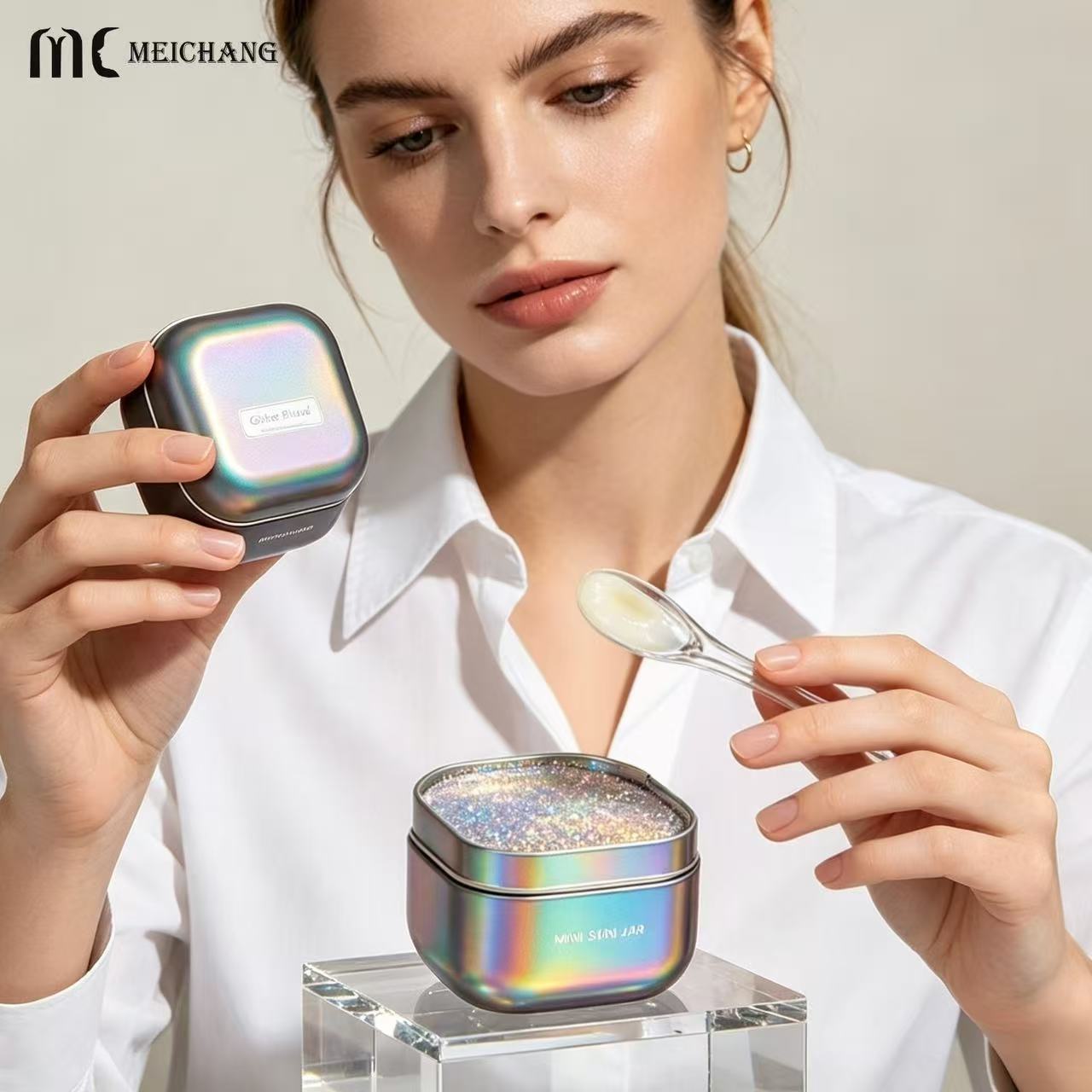 5–10g Mini Square Aluminum Tin with Rounded Corners for portable balm, solid perfume, hair wax and other small-format product packaging (MC-811）