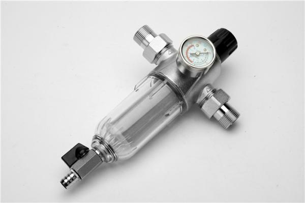 3/4 Inch Whole House Sediment Filter Pressure Regulator Portable For Sand Rust