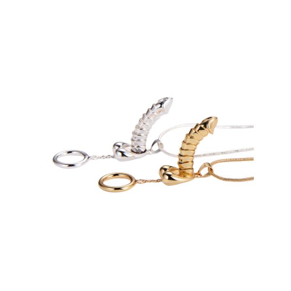 2025 New Fashion Stainless Steel Necklace Jewelry Funny Personality Pendant Necklace Jewelry With Ring