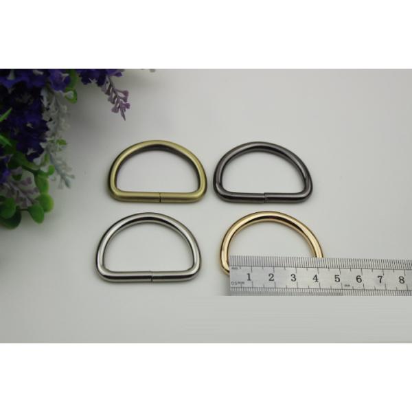 China manufacture supplier 38mm 4 color welded iron wire D Ring for wholesale