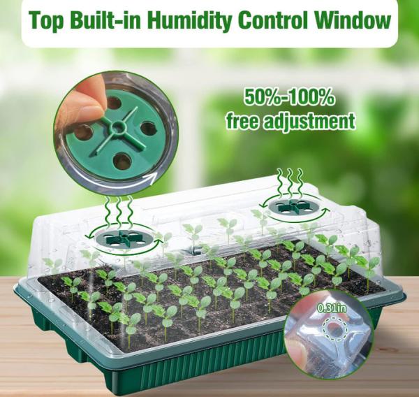 40 Cell Seedling Starter Trays For Seed Germination , Garden Supplies Plant Growing Nursery Kits