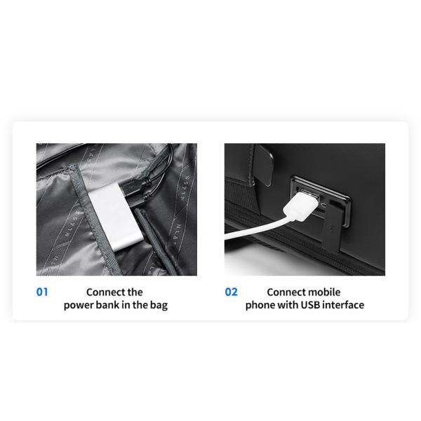 Nouveau sac portable chargeur USB anti-vol hommes collège école sac à dos imperméable sac à dos sac à dos pour hommes