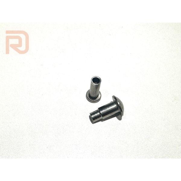 Venta al por mayor de fábrica, remache de mango de latón personalizado, cabeza plana doble