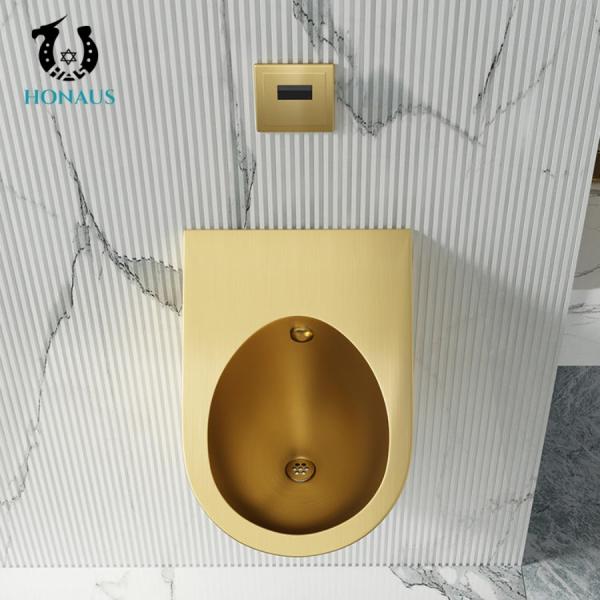 Customizable Gold Stainless Steel Male Toilet Urinal Wall Mounted Waterless Sensor
