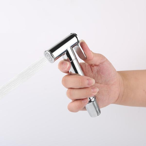 Hand Held Bathroom Toilet Shattaf Customized Chrome Plated Surface Finishing