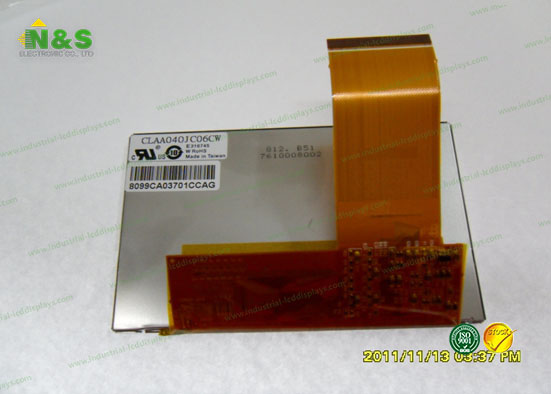 CLAA040JC06CW 4.0 inch Industrial LCD Displays 16.7M 8bit Frequency 60Hz