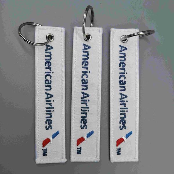 American Airlines Custom Embroidered Key Fob Corrosion Resistance High Accuracy