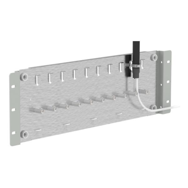 Quadro de distribuição de fibra óptica montado em rack interno de 19 polegadas SC/FC cinza