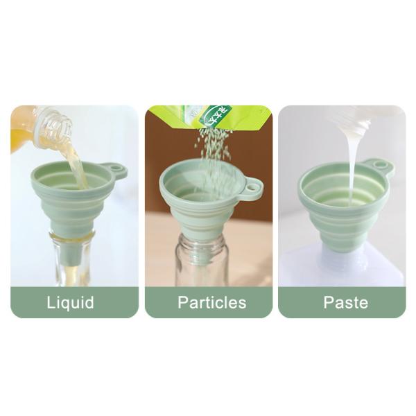 Food Grade Material Kitchen Mini Soft Silicone Retractable Collapsible Funnel