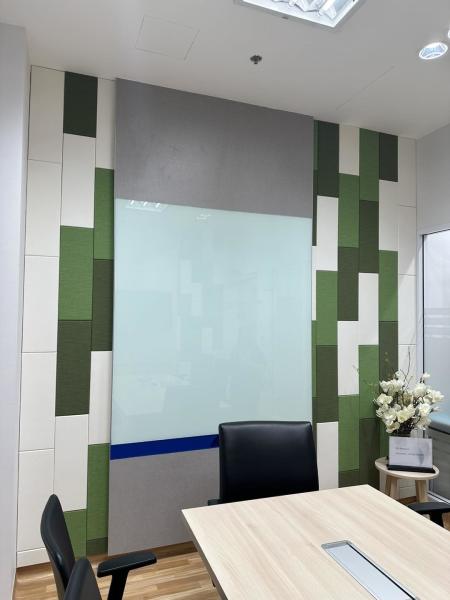 School Meeting Room Absorbers Fabric Wrapped Acoustical Wall Panels Sound Absorbing Board