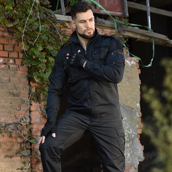 Multi-Pocket Tactical Camouflage Clothing Fine Twill Fabric Cotton blend